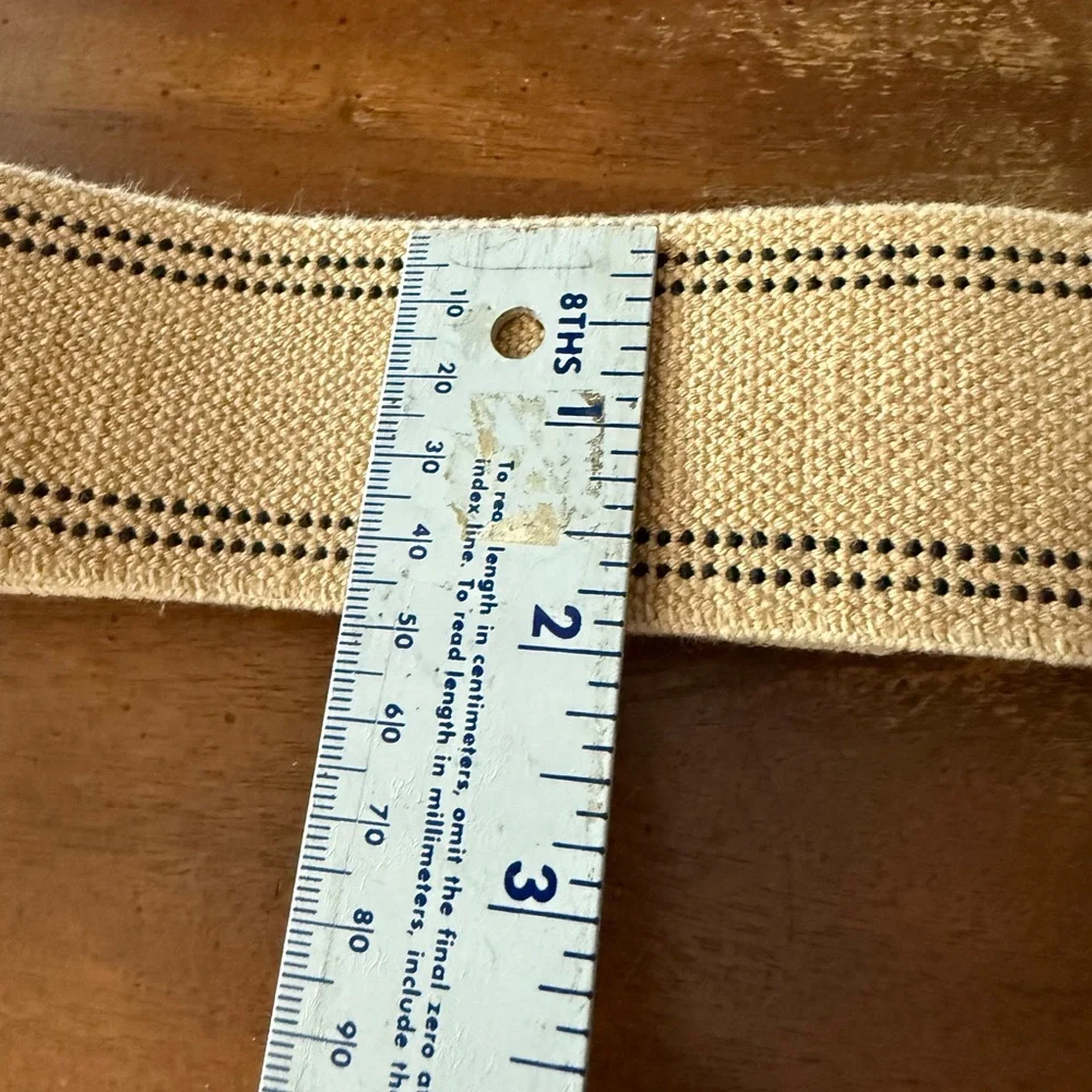Live Love Loft belt leather and elastic taupe 2 in wide